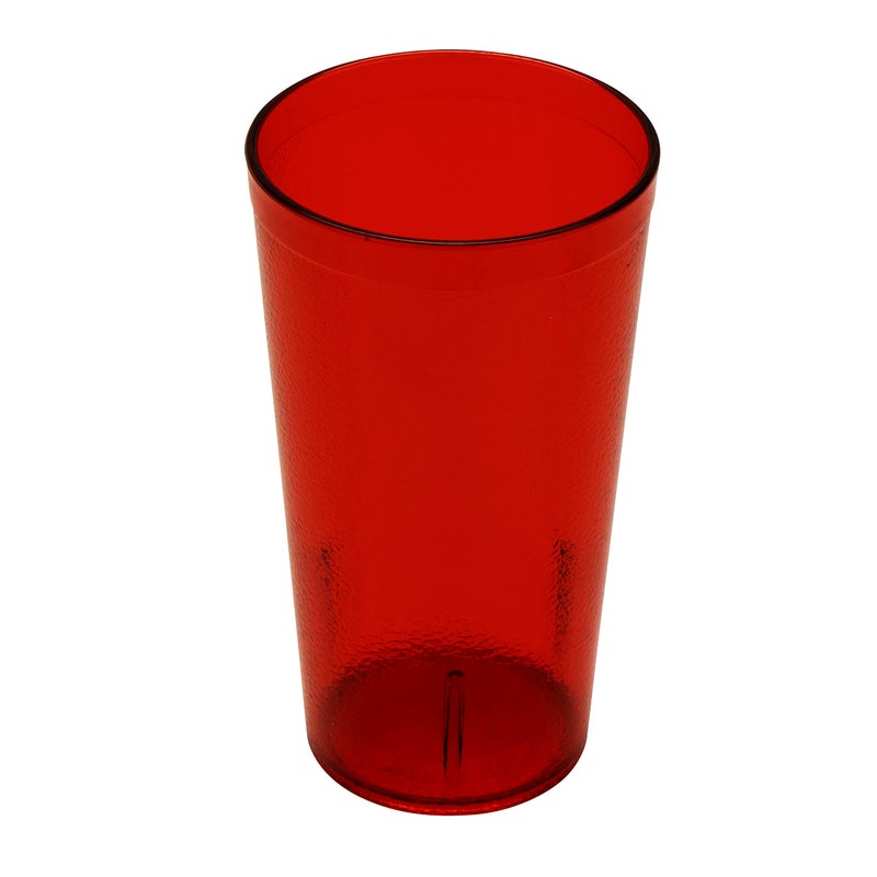 Get G.E.T. 6616-1-R-EC Heavy-Duty Plastic Restaurant Tumblers, 16 Ounce, Red (Set of 4) - Image 1